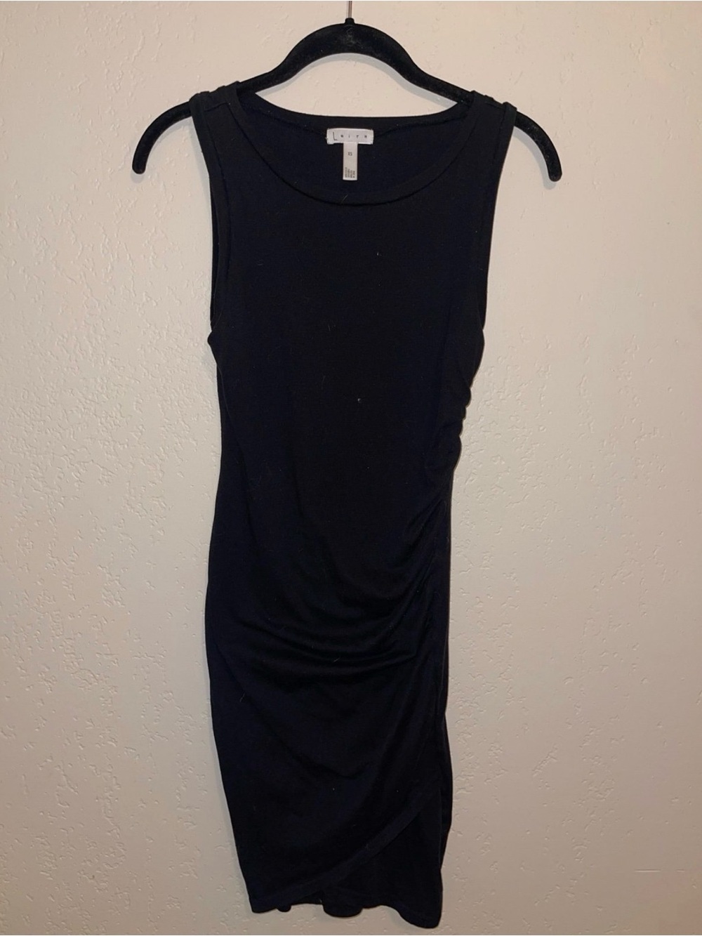 Leith Black Ruched Sleeveless Maxi Dress XS